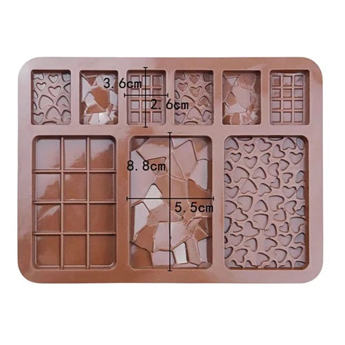 Molde Silicona Choco Tarjetas  x9cav