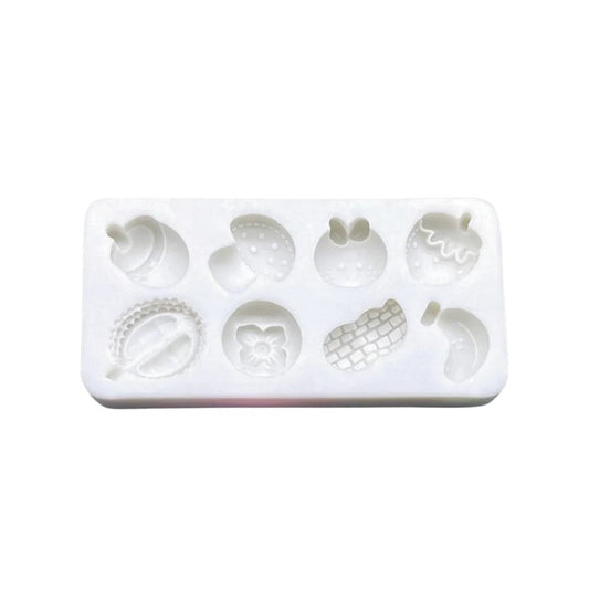 Molde Silicona Mini Frutas y Vegetales x8cav