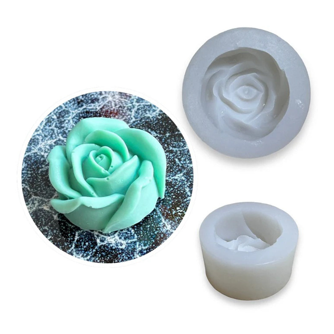 Molde Silicona Vela Rosa 3D Cerrada