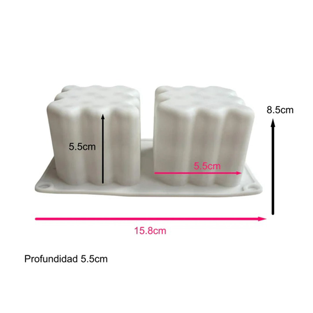 Molde Silicona Vela Burbuja Corazón x2cav