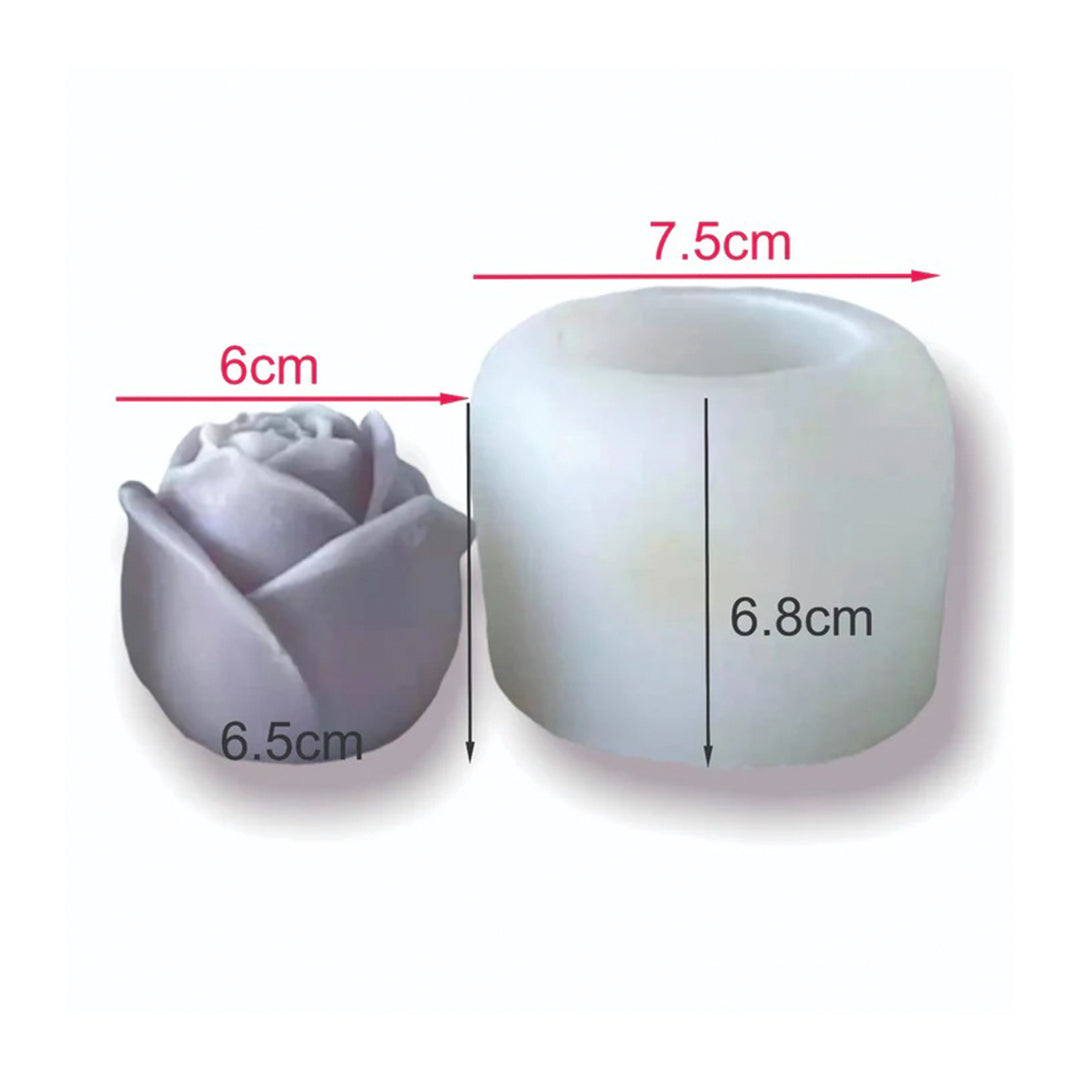 Molde Silicona Vela Rosa 3D Platinum