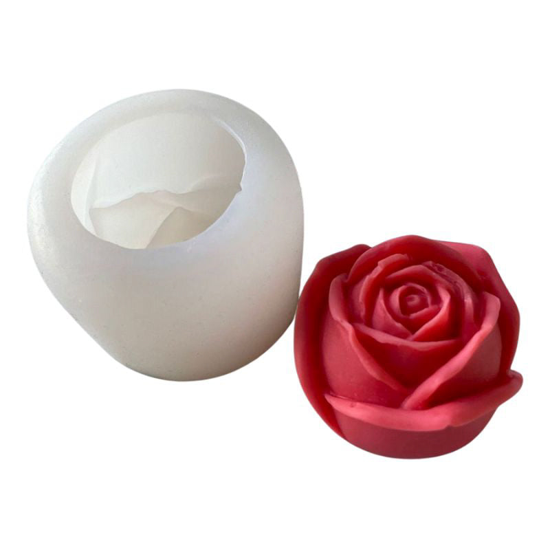 Molde Silicona Vela Rosa 3D Platinum