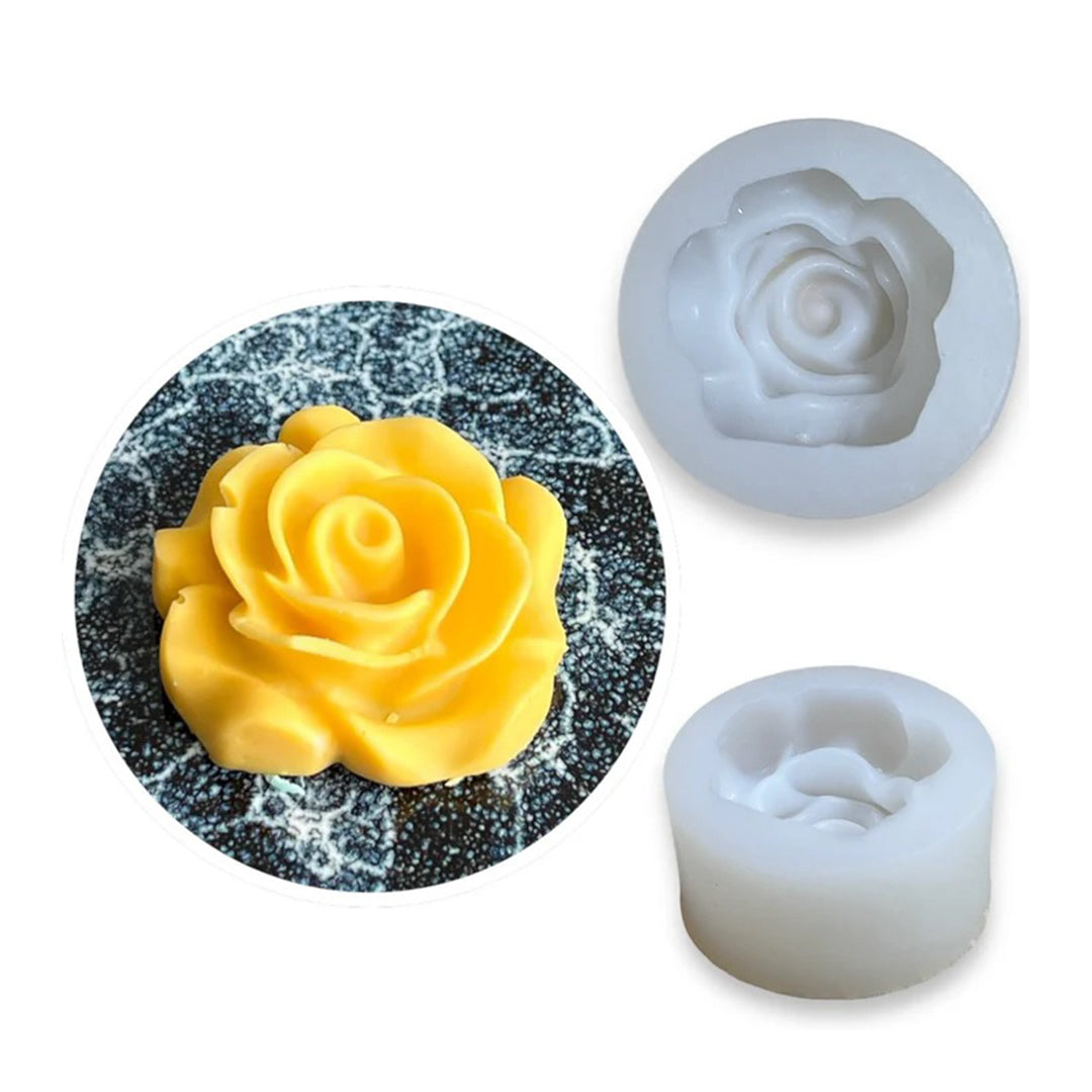 Molde Silicona Vela Rosa 3D Abierta