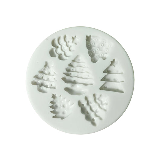Molde Silicona Mini Árboles de Navidad x7cav