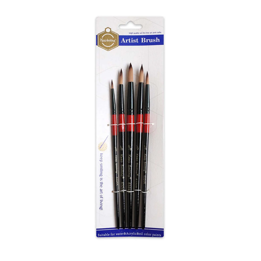 Set de Pinceles Redondos x5und