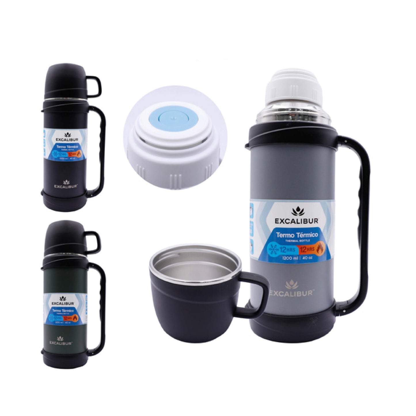 Botella Térmica 1.2lt con Manija Excalibur
