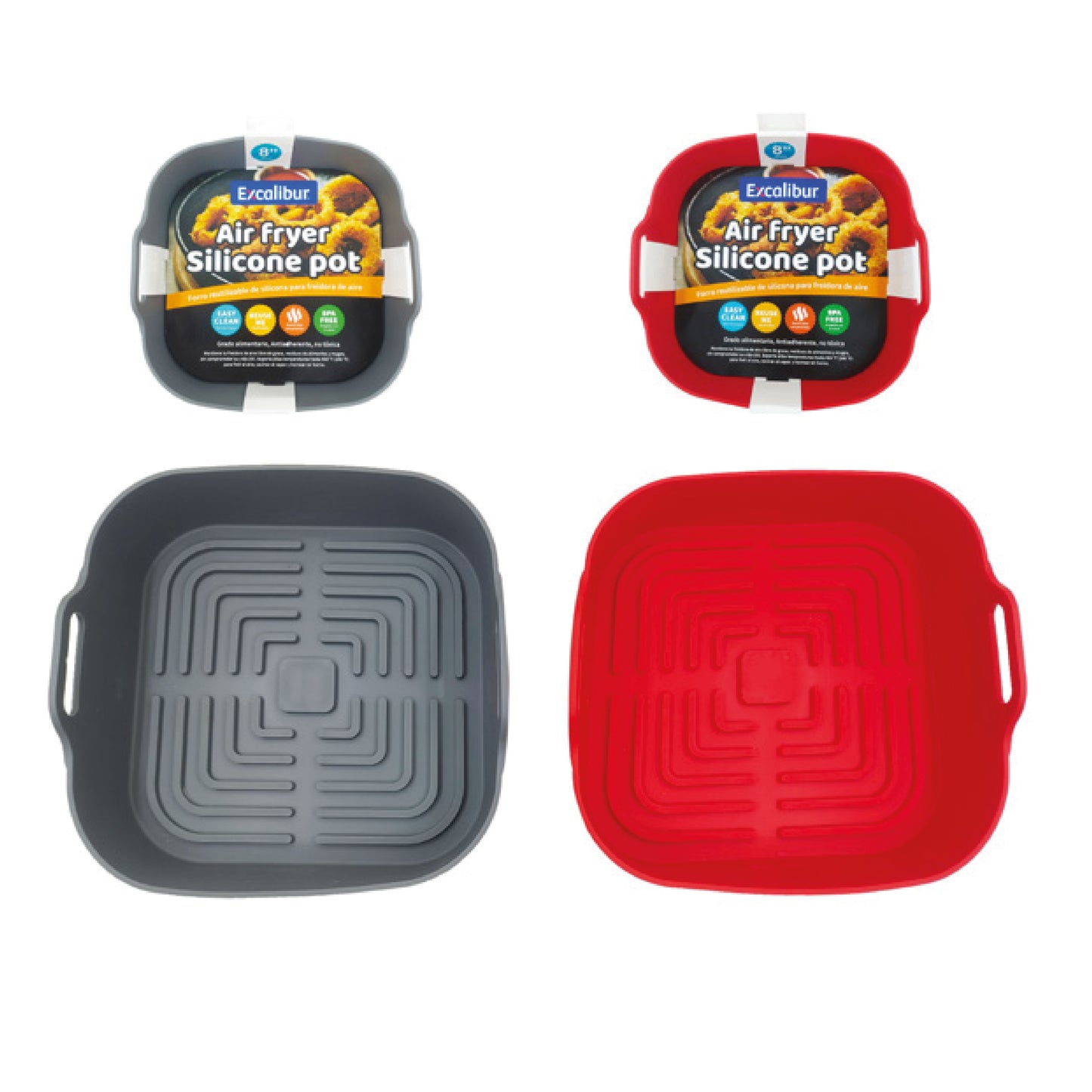 Molde Silicona Airfryer 8" Cuadrado Excalibur