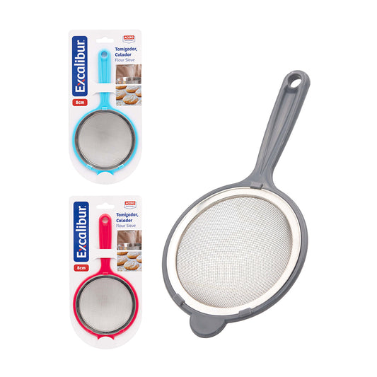 Colador Malla Mango Plástico 8cm Excalibur