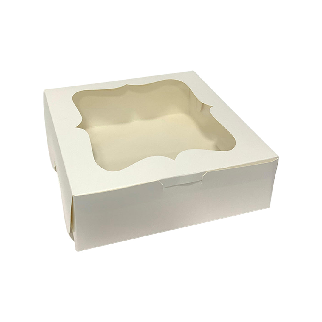 Caja para Pie Blanca con Ventana (18x18x6cm) x1und