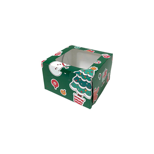 Caja Verde Navidad (13x13x8cm)