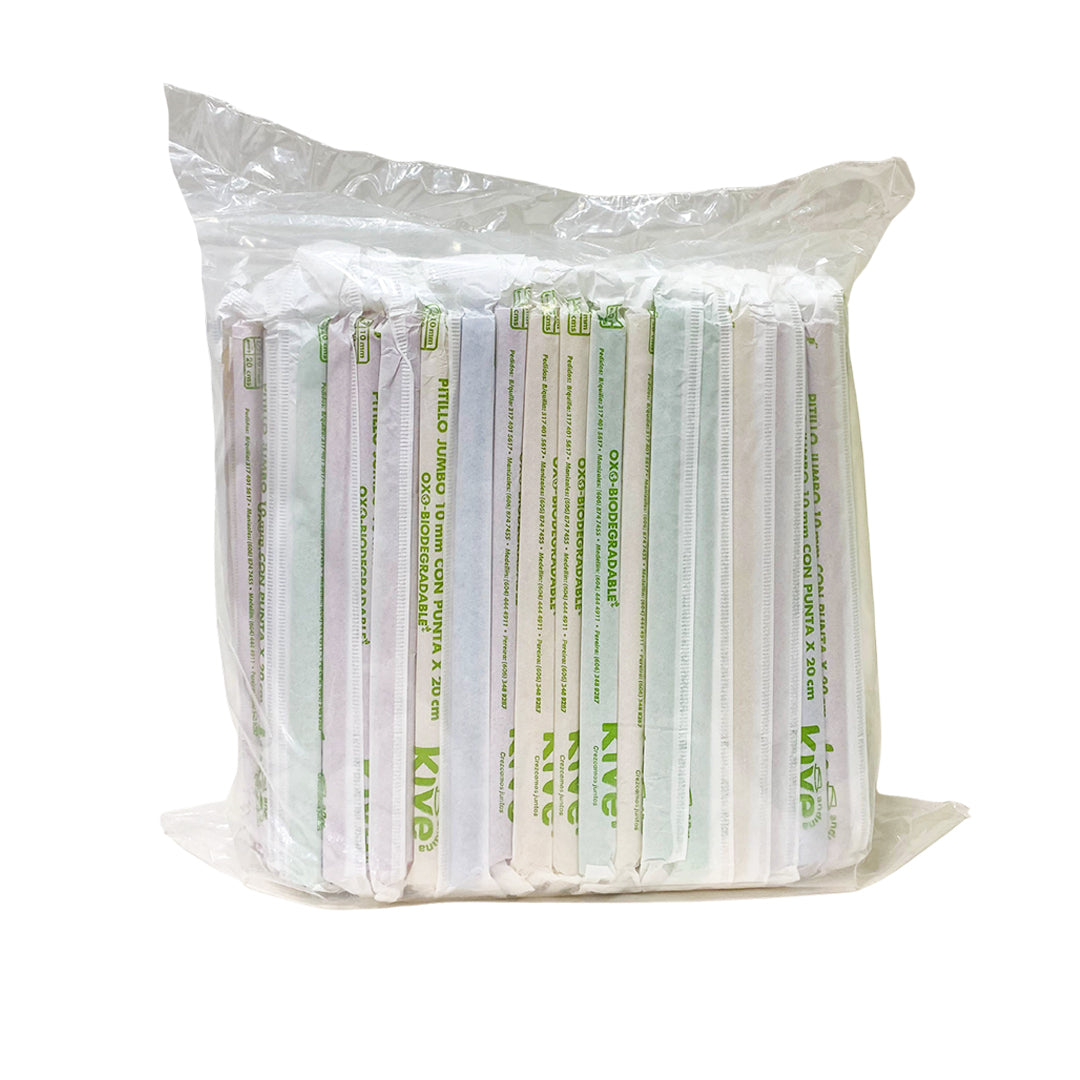 Pitillos Jumbo 10mm Biodegradable