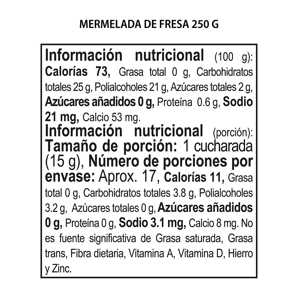 Mermelada de Fresa Sin Azúcar Konfyt x250gr