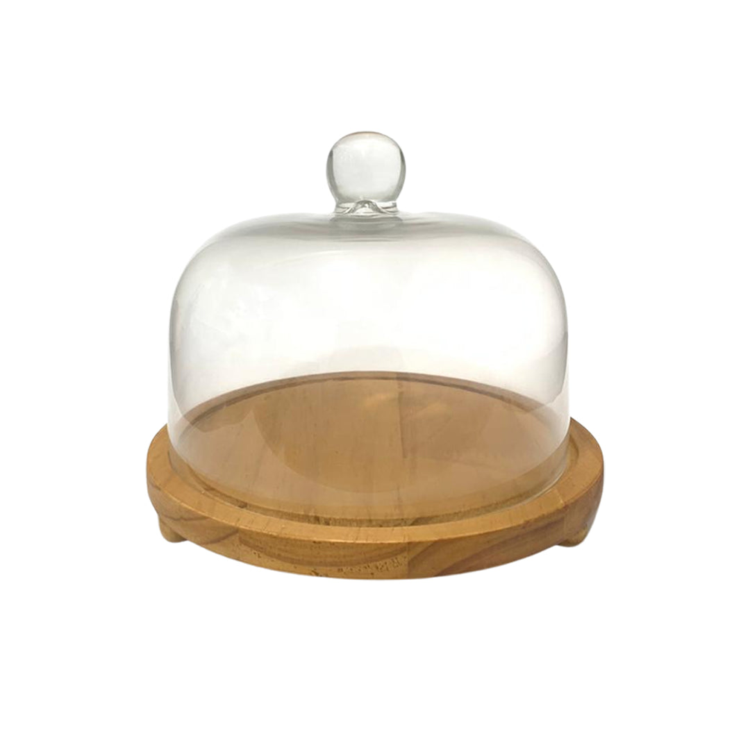Tortera de Madera con Tapa de Vidrio