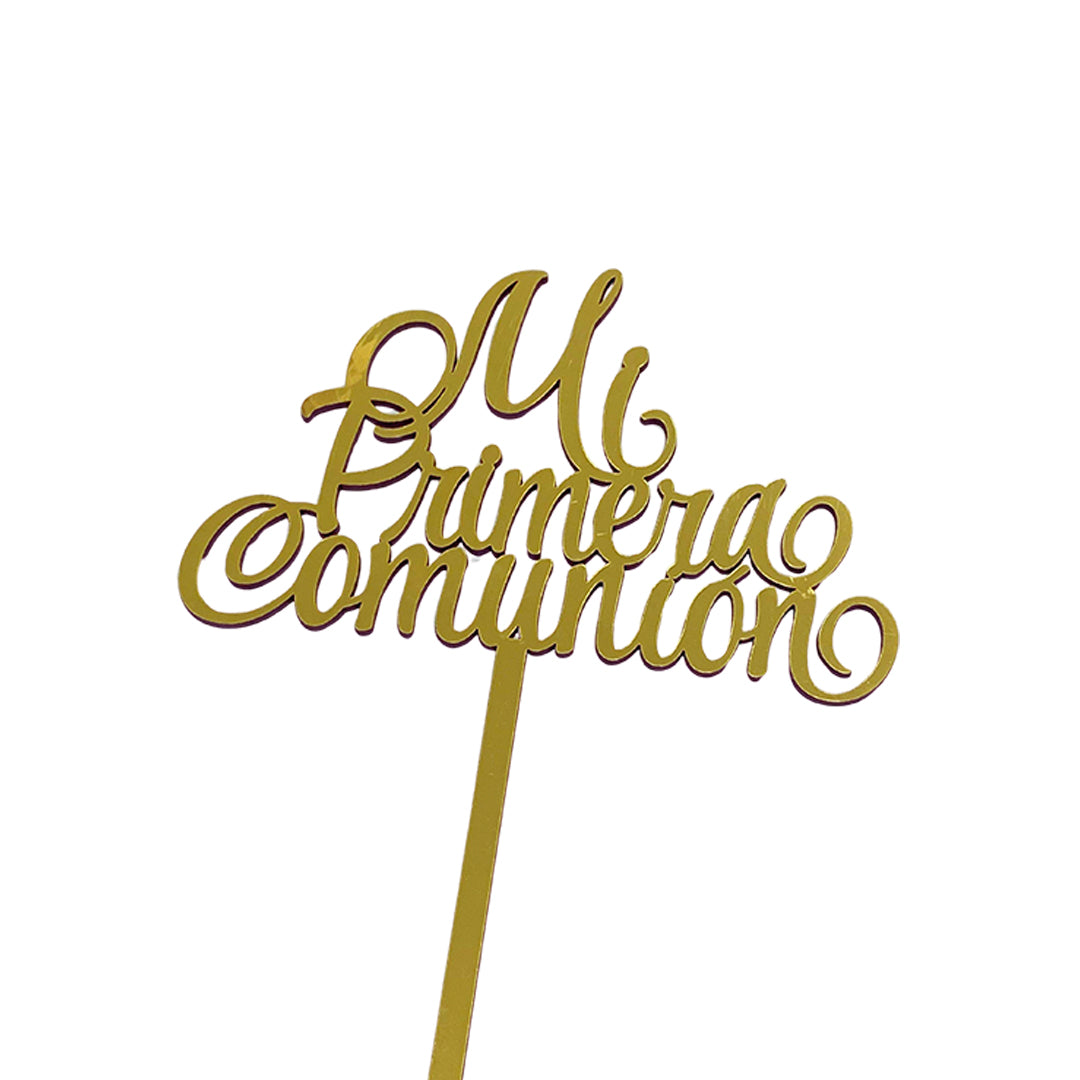 Topper Mi Primera Comunión Pequeño Dorado REF: R122-14