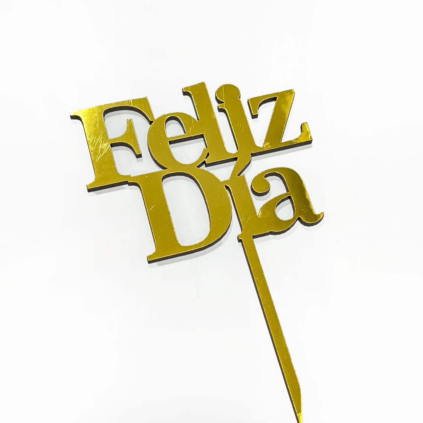 Topper Feliz Día Mini Dorado REF: M6-8