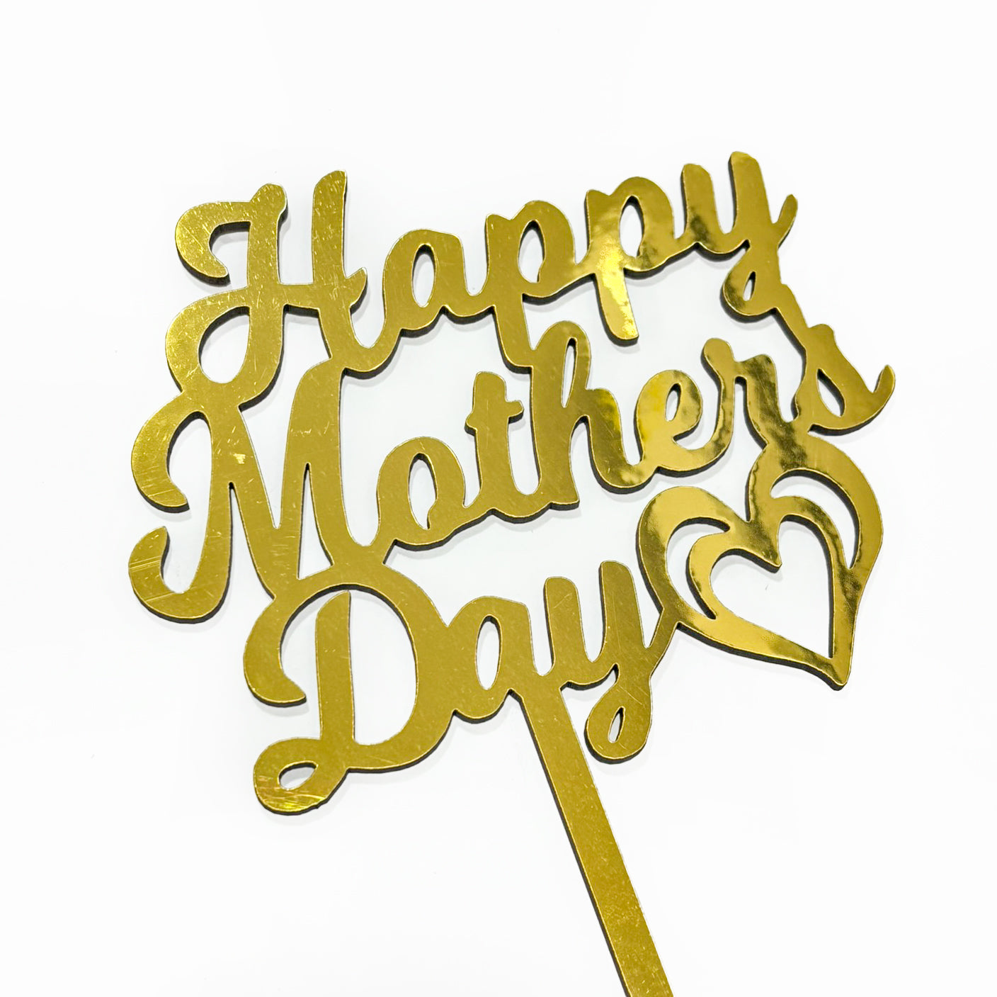 Topper Happy Mothers Day Pequeño Dorado REF: M29-14