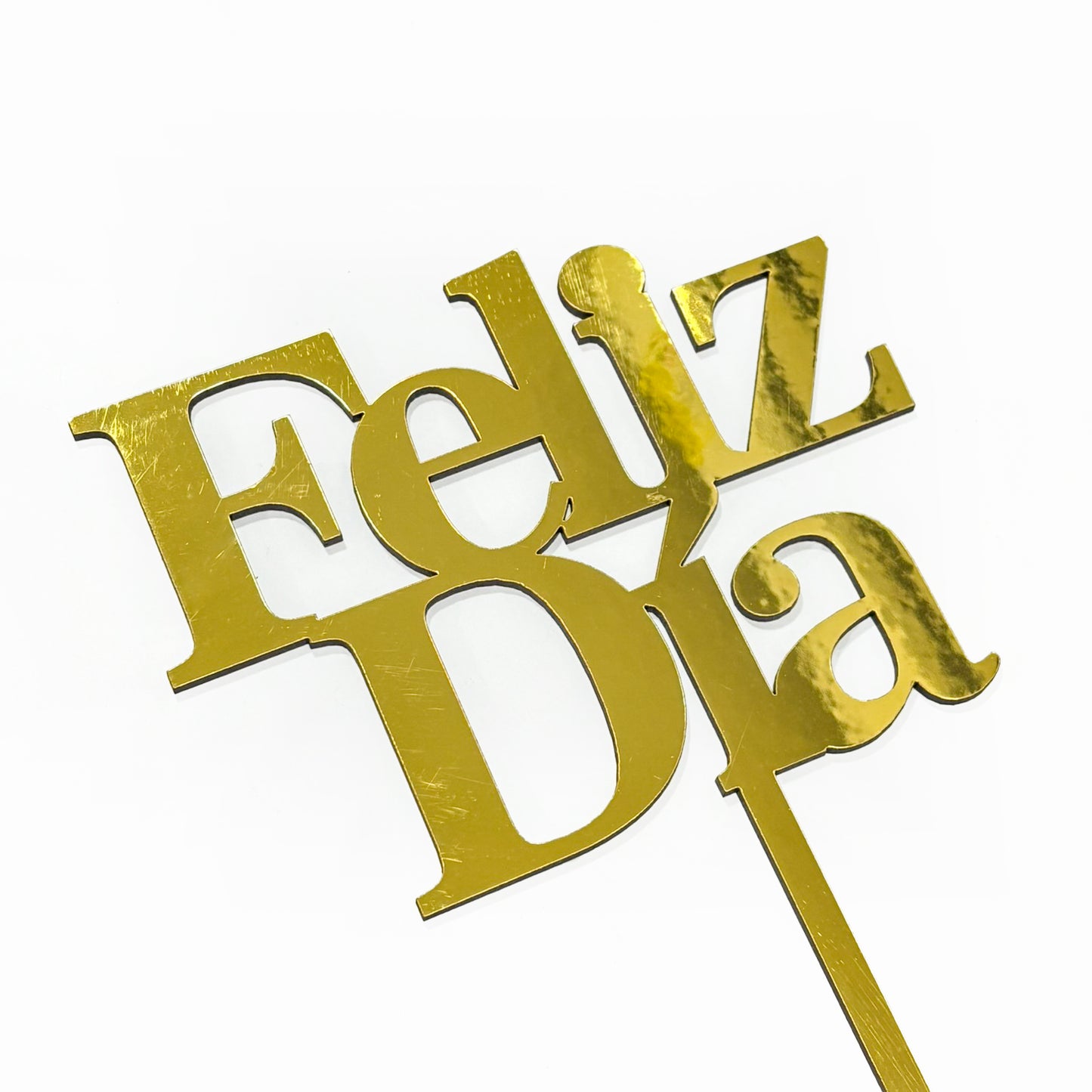 Topper Feliz Día Pequeño Dorado REF: M6-14
