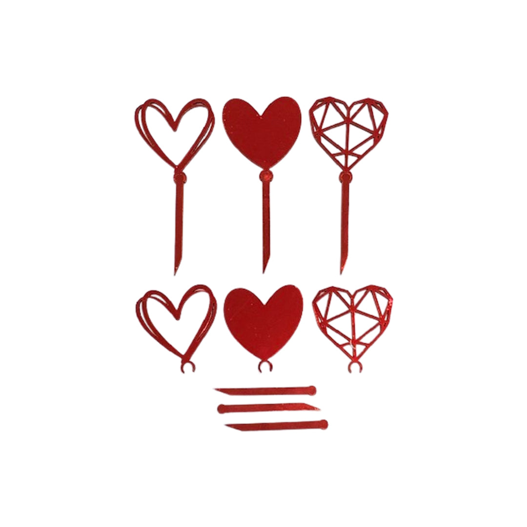 Topper Mini Corazones x6und