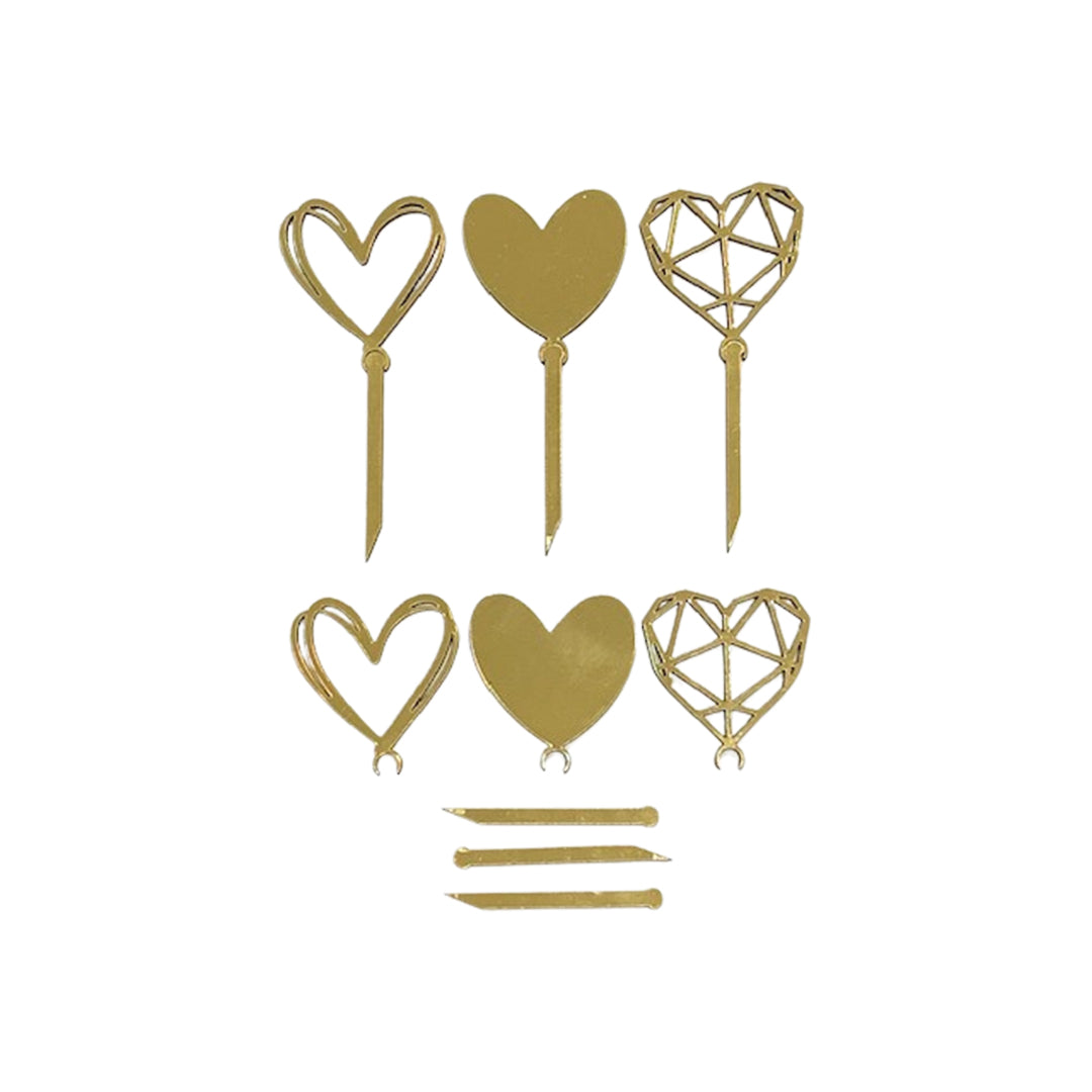 Topper Mini Corazones x6und