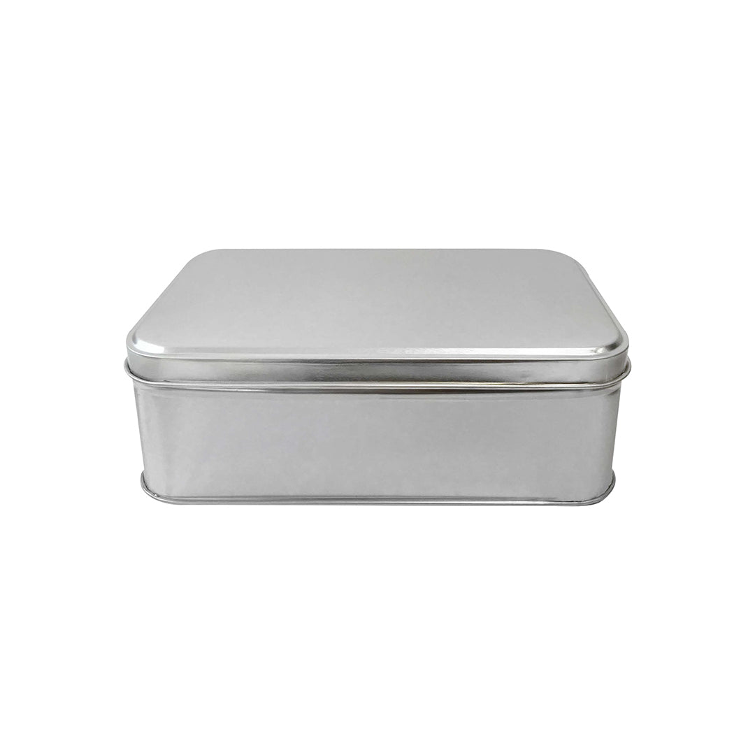 Caja Metálica Rectangular Plateada 16.8x10.5x6.4cm