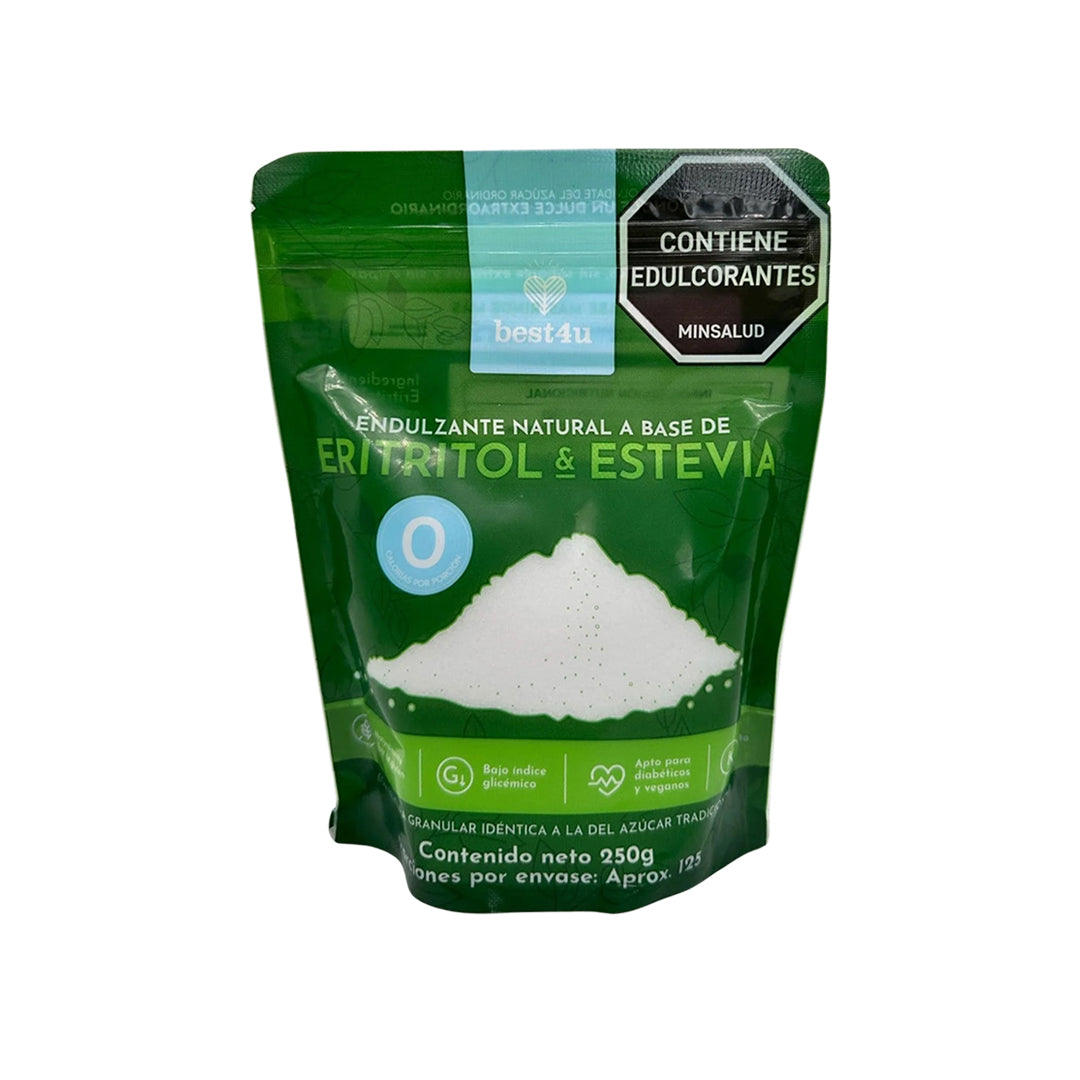 Endulzante Eritritol y Estevia