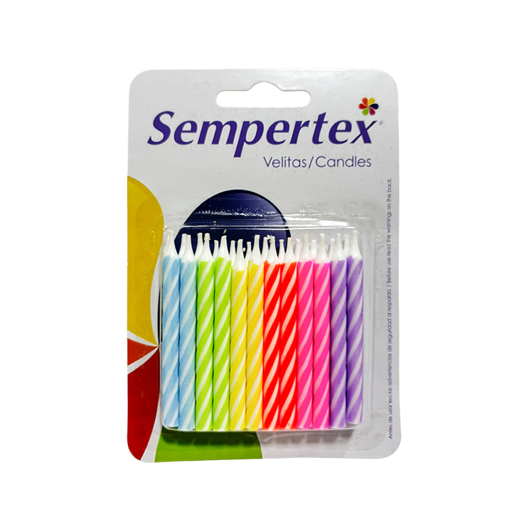 Vela Espiralada Tropical Sempertex x24und