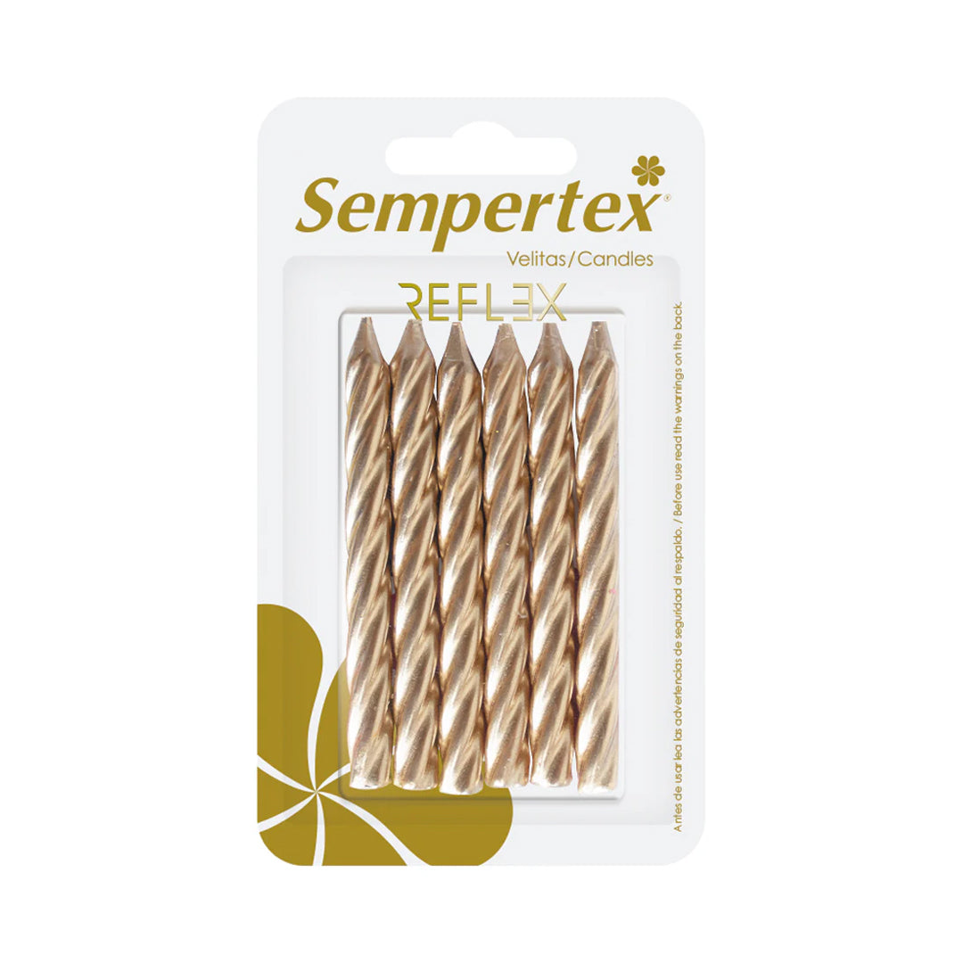 Vela Espiralada Perla Sempertex x6und