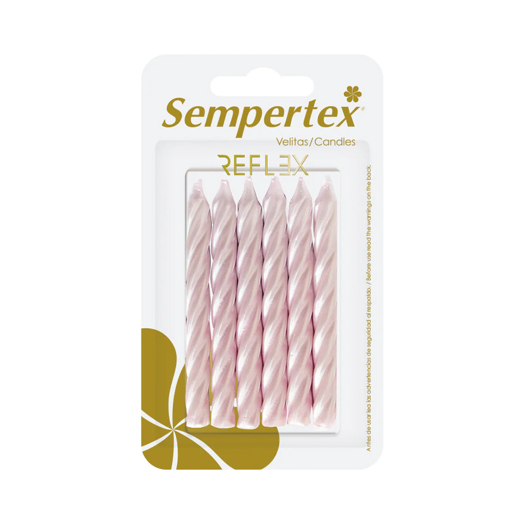 Vela Espiralada Perla Sempertex x6und