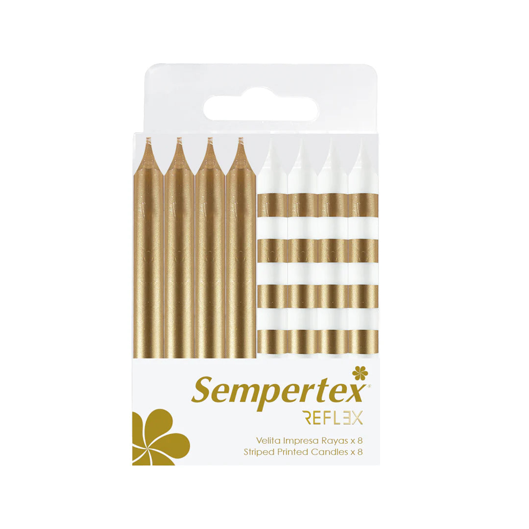 Vela Impresa Rayas Sempertex x8und