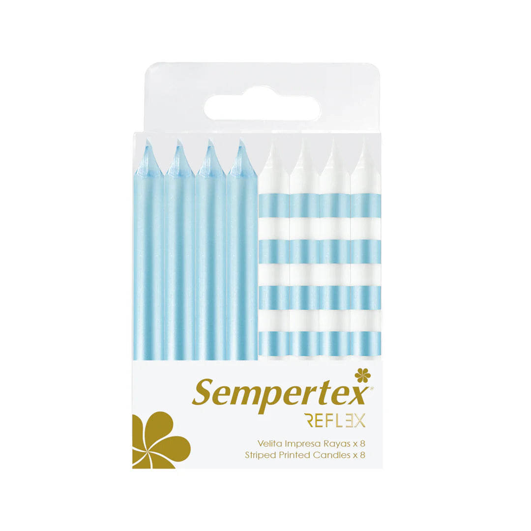 Vela Impresa Rayas Sempertex x8und