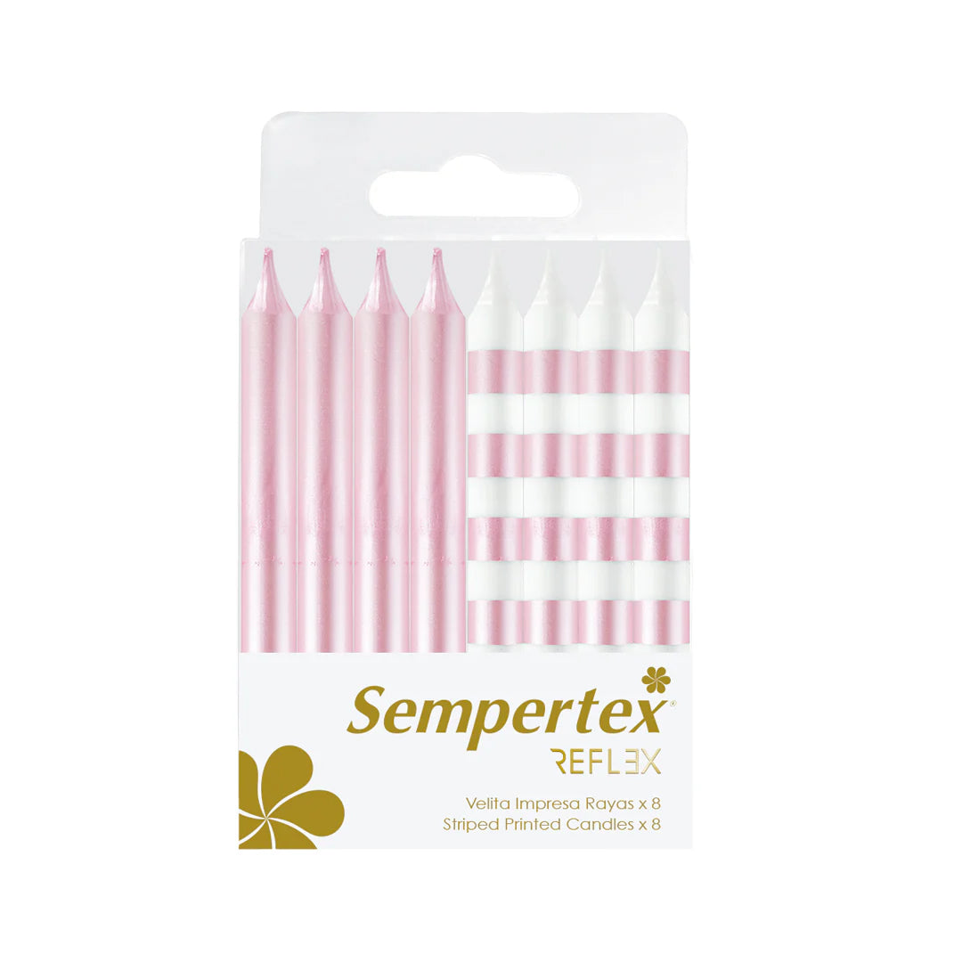Vela Impresa Rayas Sempertex x8und