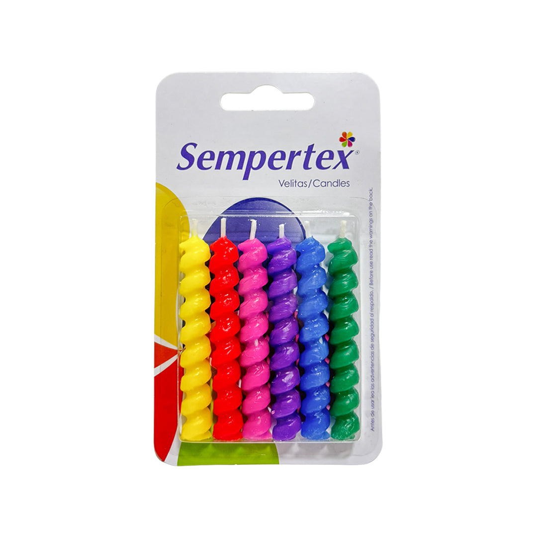 Vela Espiralada Festivo Sempertex x6und