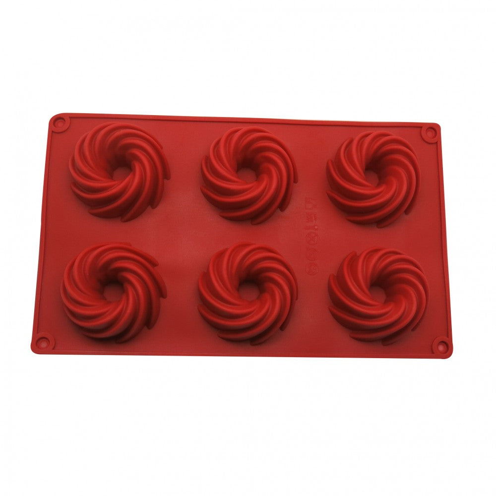 Molde Silicona Fancy Ring Espiral Mini x6 cav