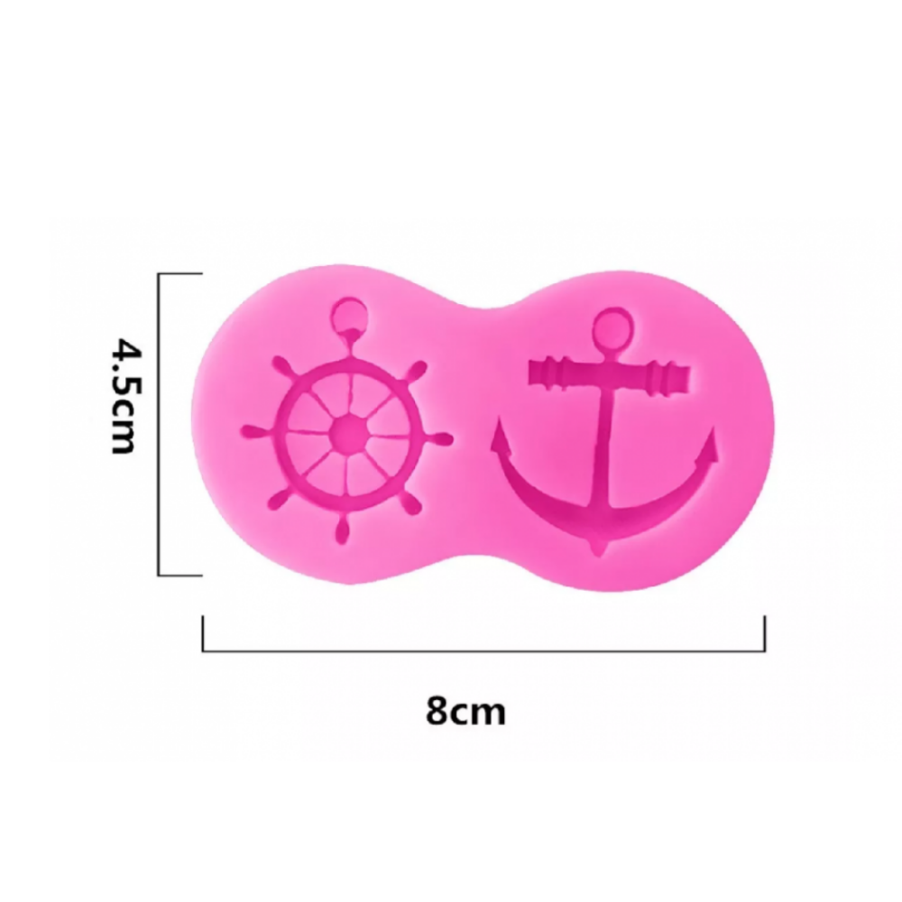 Molde Silicona Ancla y Timón