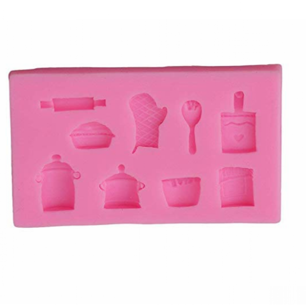 Molde Silicona Herramientas de Pastelería x9 cav