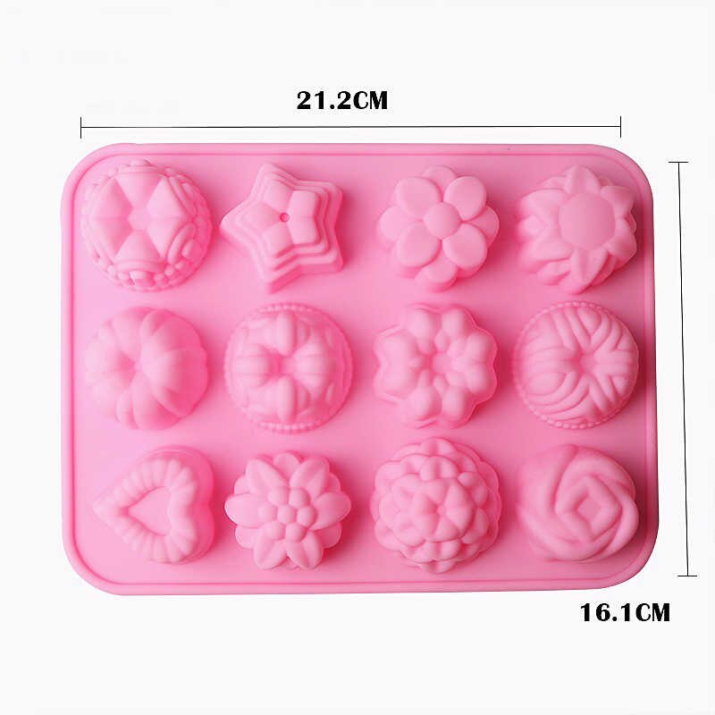 Molde Silicona Flores x12 cav