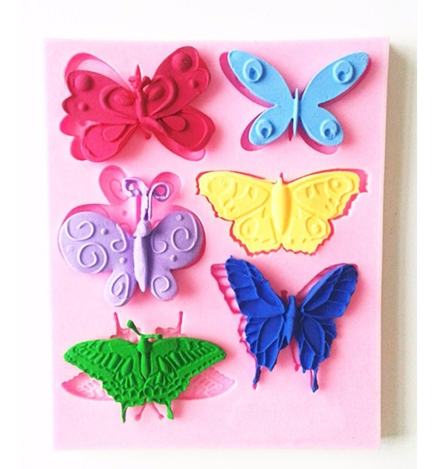 Molde Silicona Mariposas x6 cav