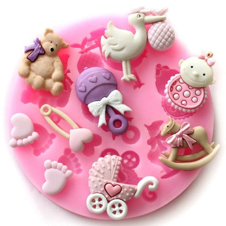 Molde Silicona Baby Shower x9 cav