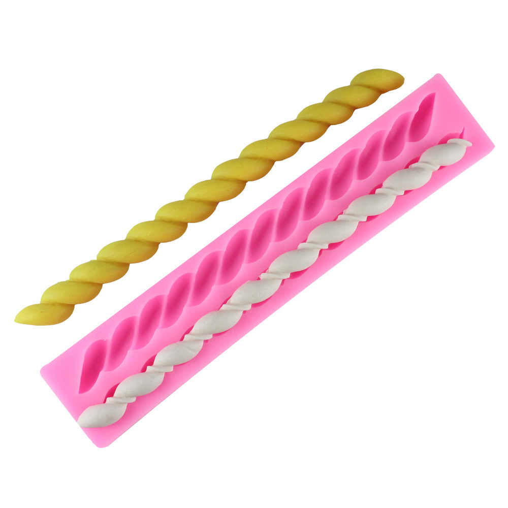 Molde Silicona Borde Entrelazado