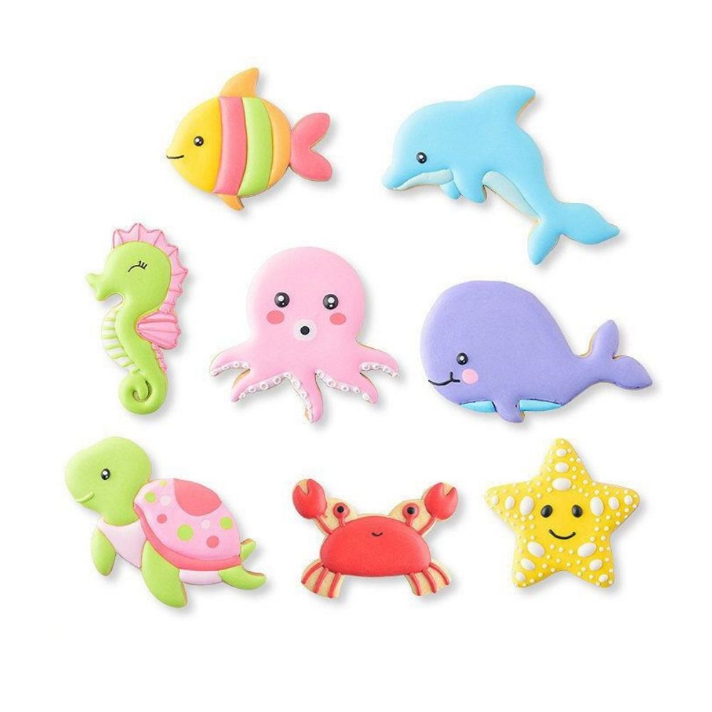 Cortadores Plásticos Animales Marinos x8und