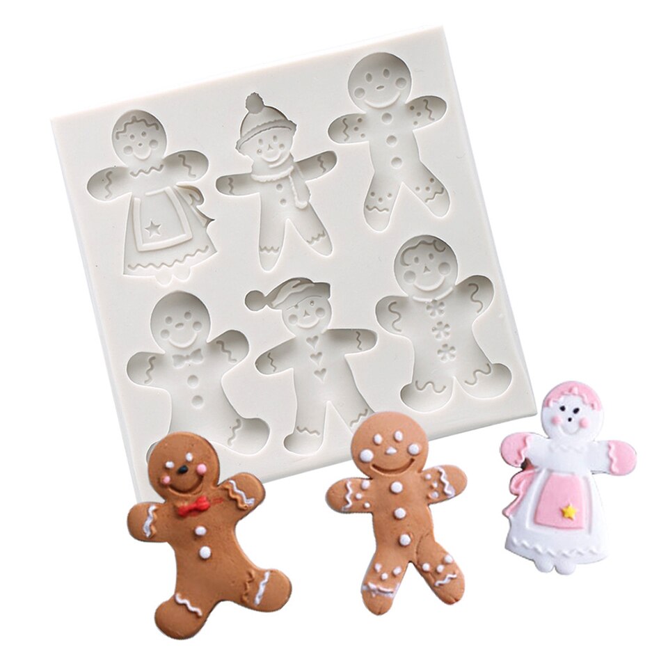 Molde Silicona Galletas de Jengibre x6cav