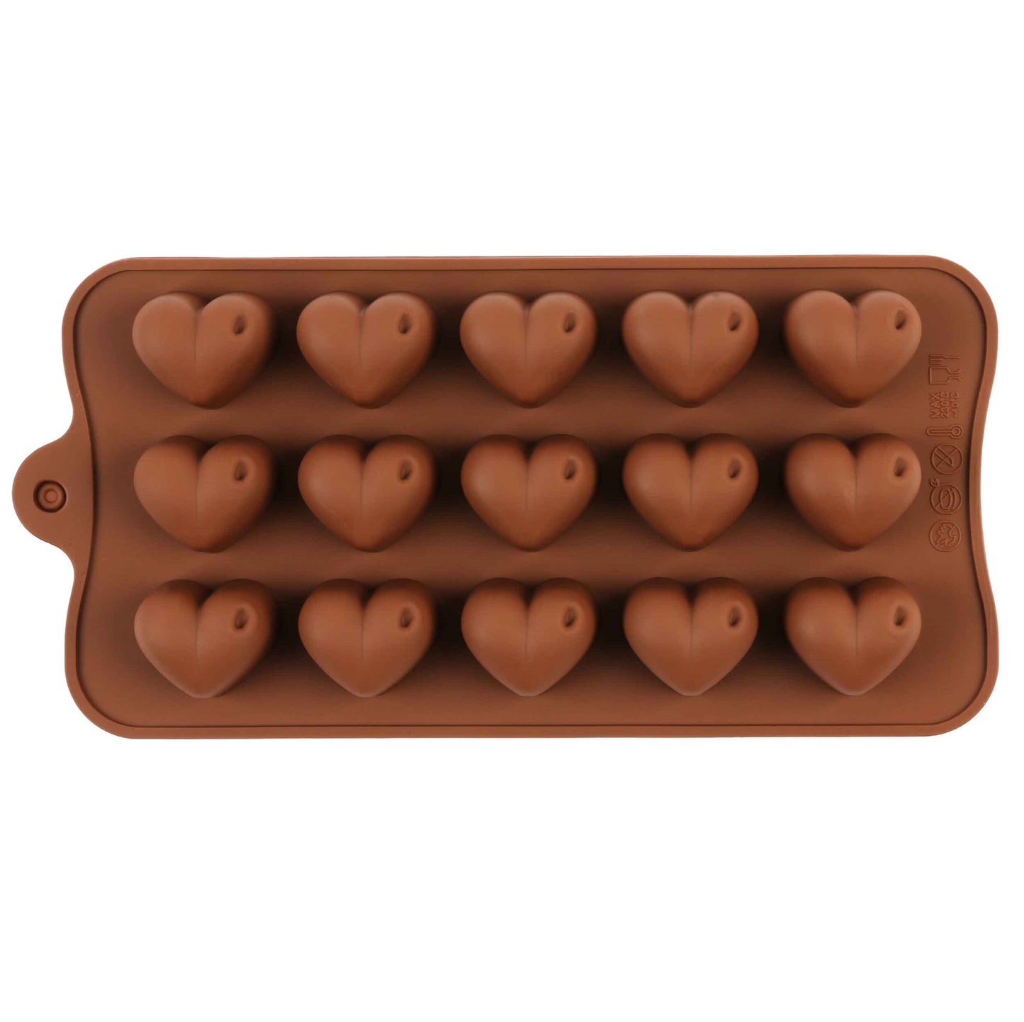 Molde Silicona Choco Corazones x15cav