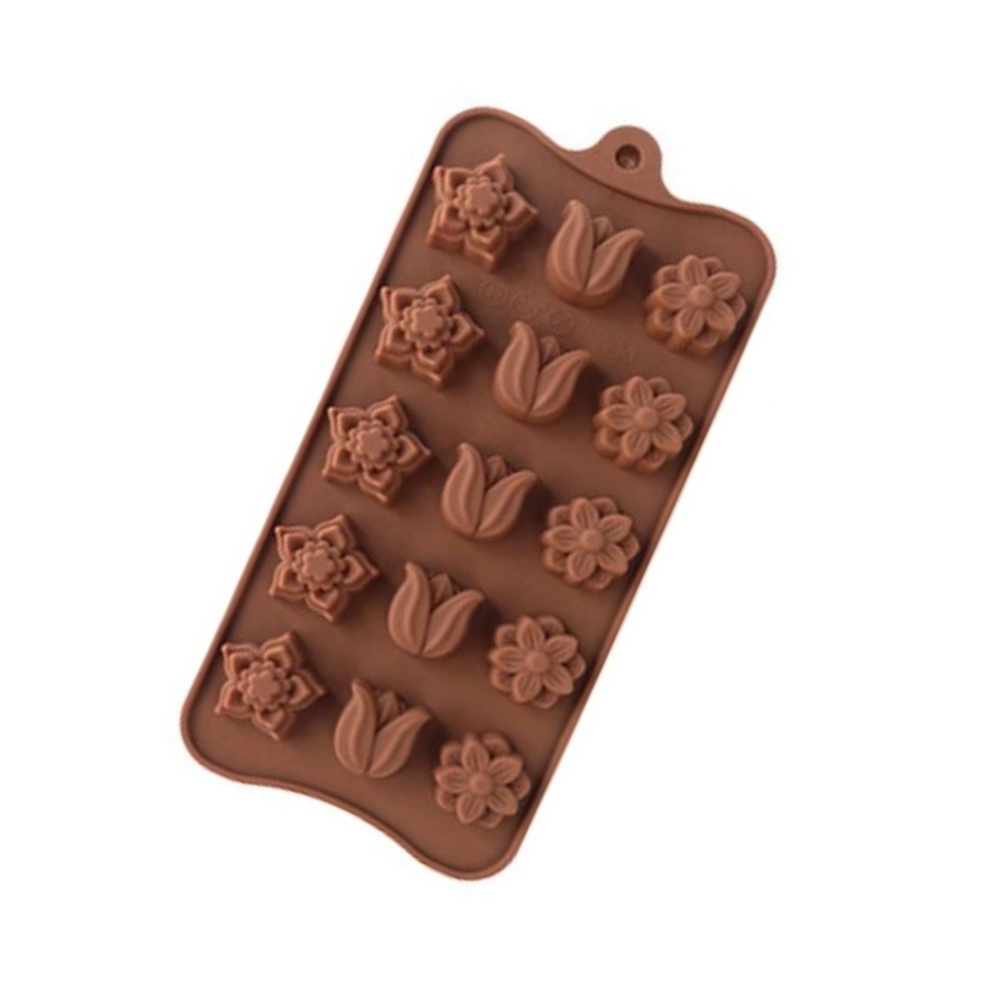 Molde Silicona para Bombones de Flores
