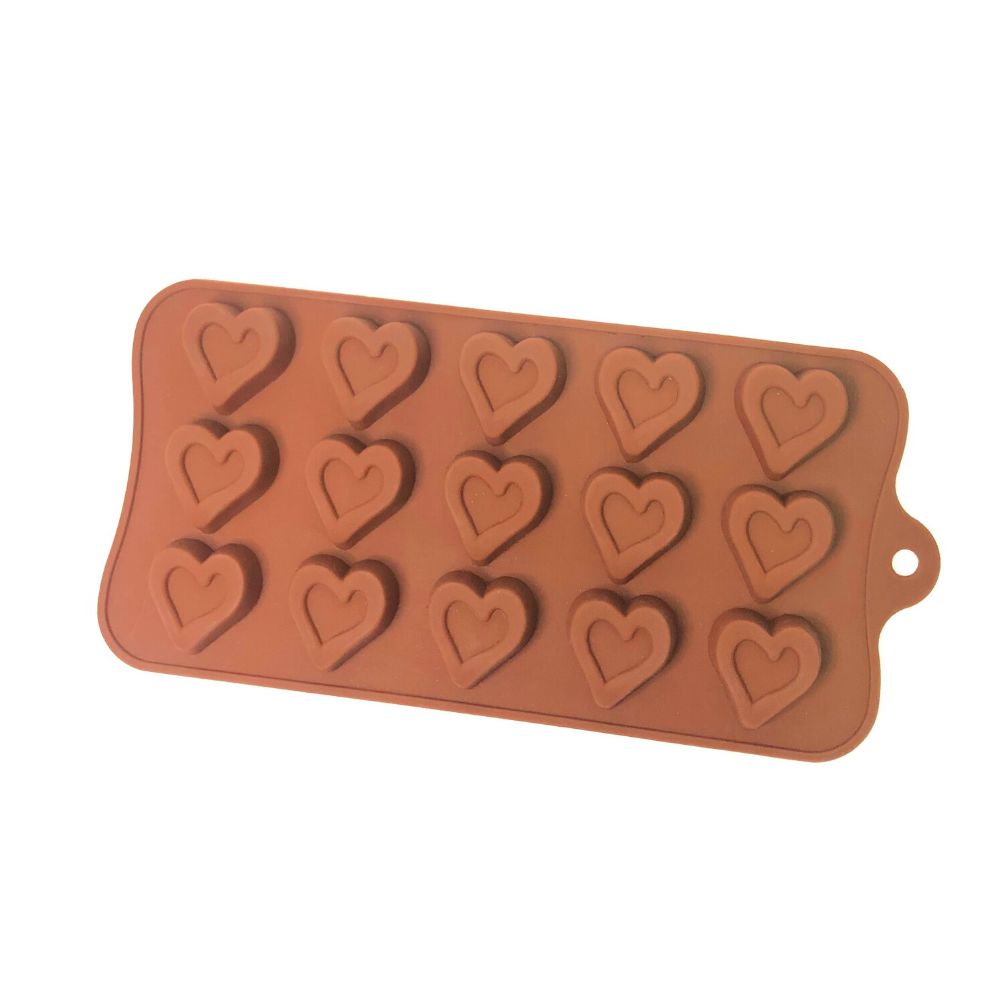 Molde Silicona para Bombones de Corazón