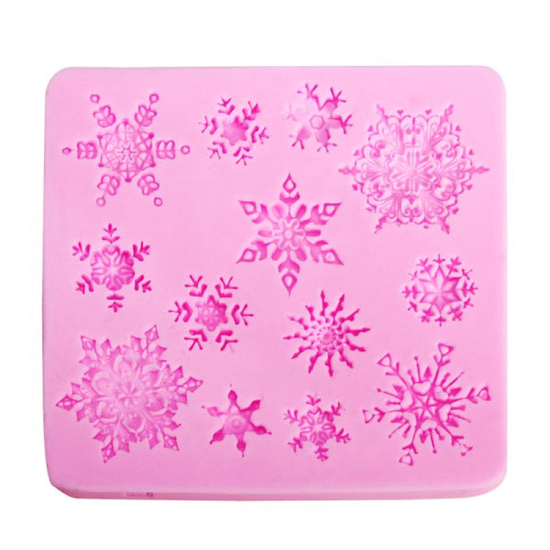 Molde Silicona Copos de Nieve x13 cav