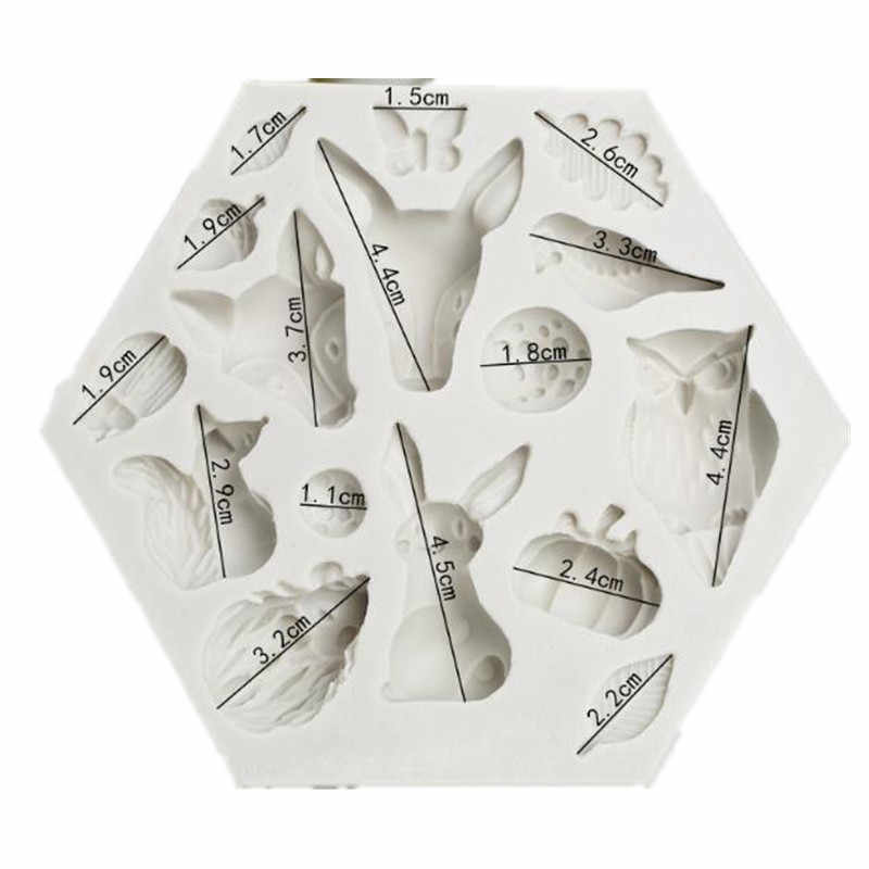Molde Silicona Animales del Bosque x16cav