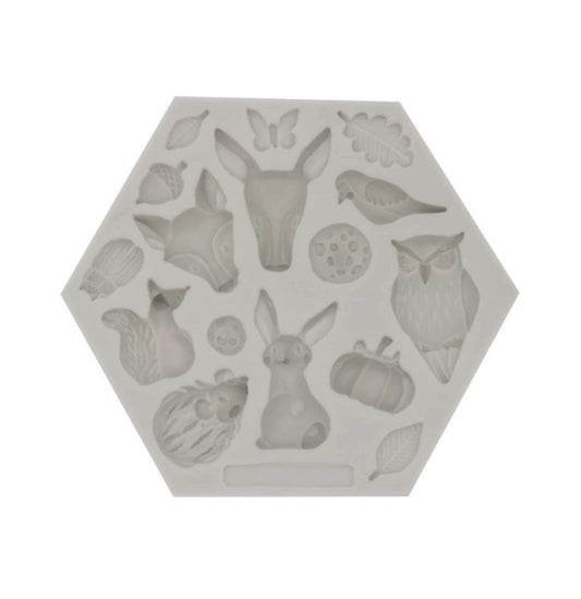 Molde Silicona Animales del Bosque x16cav