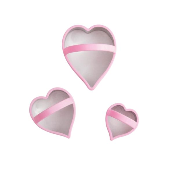 Set Cortador Corazón Mango Plástico