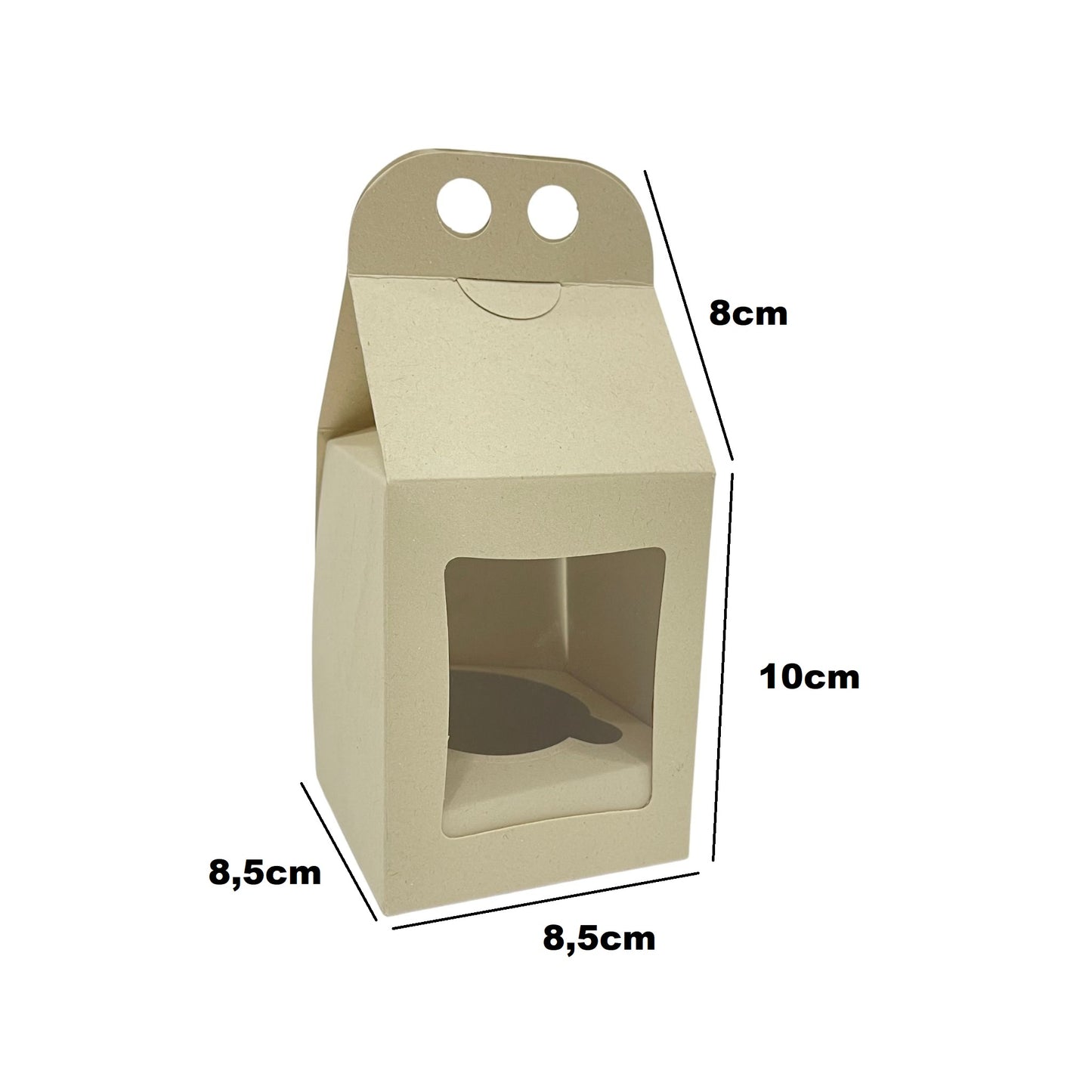 Caja Maletín para 1 Cupcake x4und