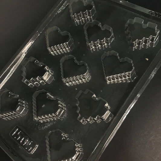 Molde de Acetato Corazones Pixel x11cav